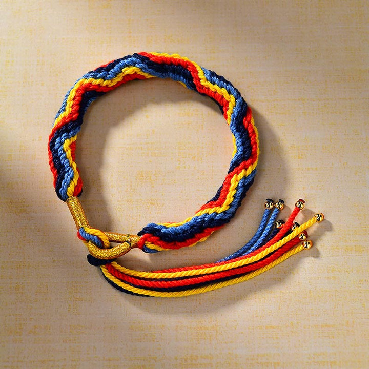 BWOOOH Tibetan Hand-woven Colored Rope Luck Bracelet