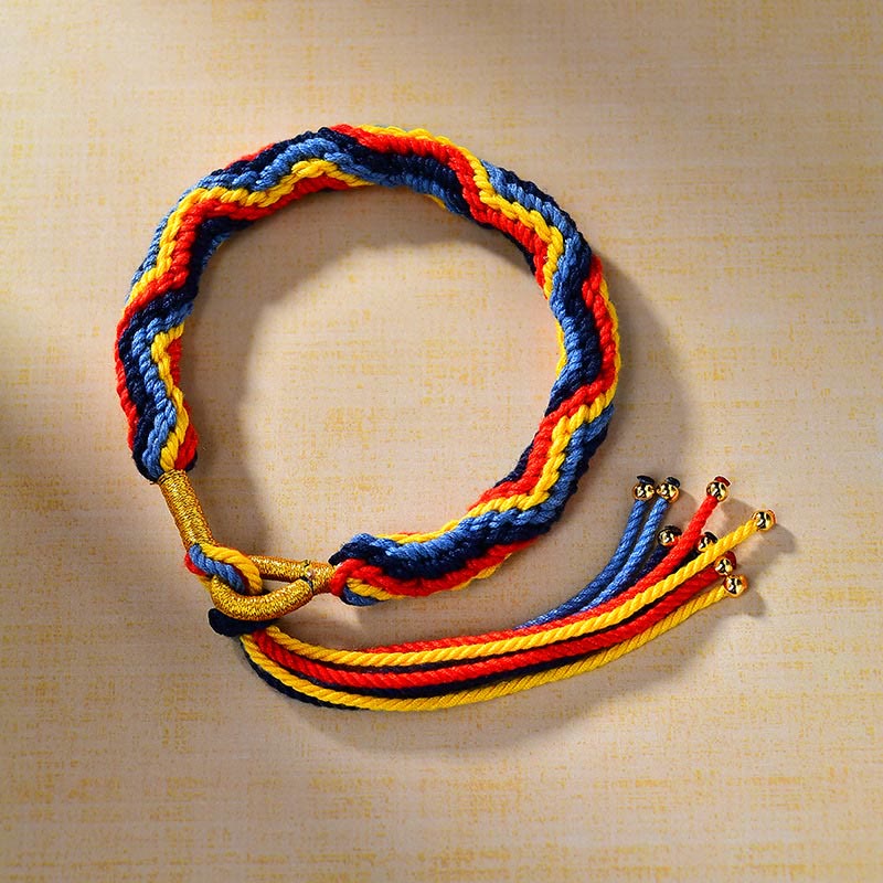 BWOOOH Tibetan Hand-woven Colored Rope Luck Bracelet