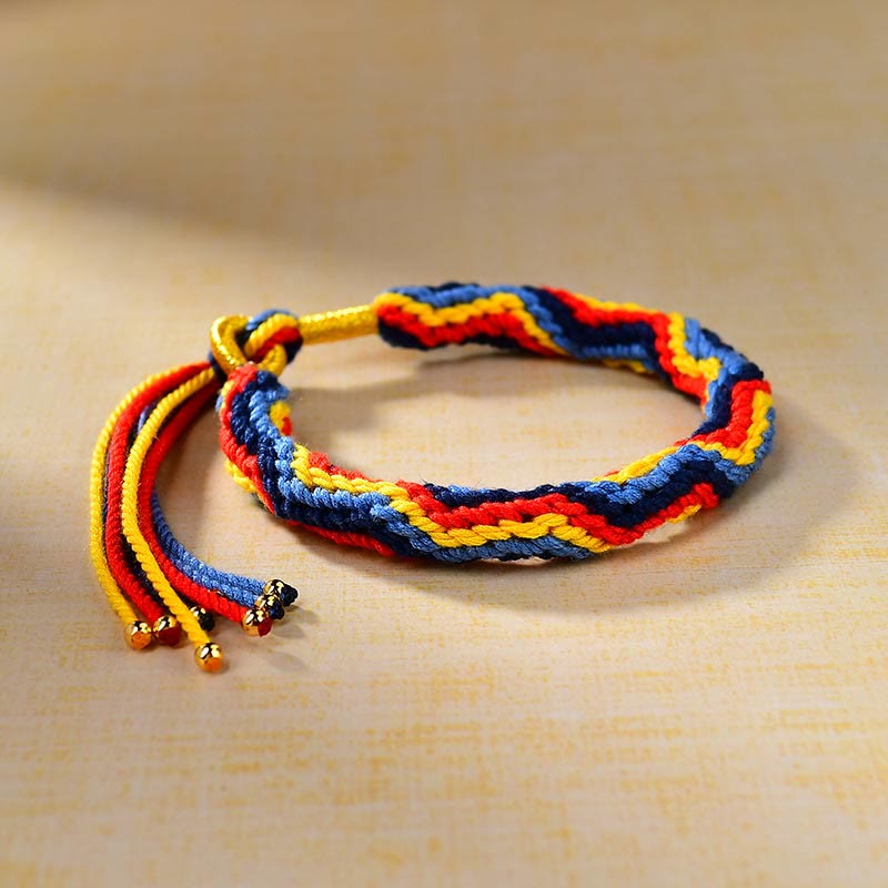 BWOOOH Tibetan Hand-woven Colored Rope Luck Bracelet