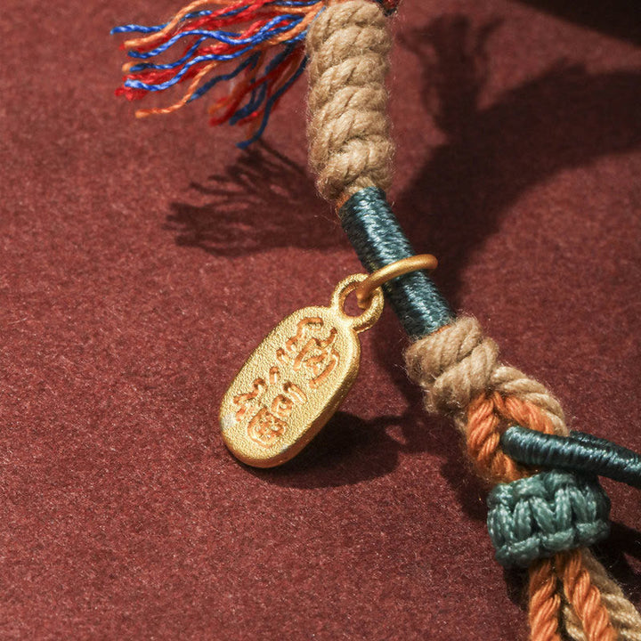 BWOOOH Tibetan Hand-woven Colored Rope Adjustable Tassels Nafu Luck Bracelet