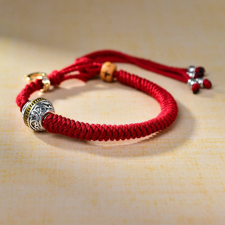 BWOOOH Tibetan Red Rope Diamond Knot Luck Braided Bracelet
