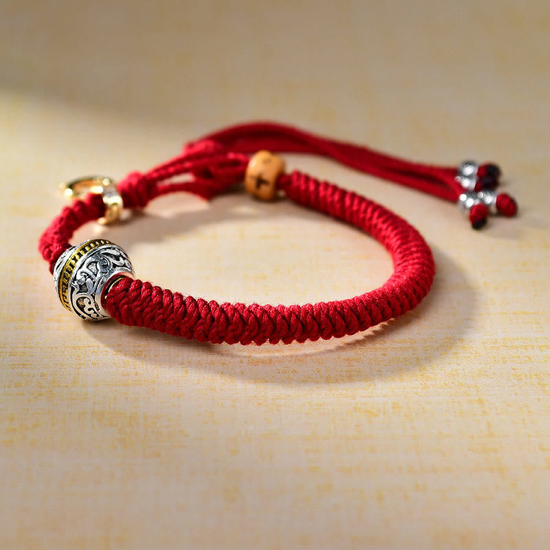 BWOOOH Tibetan Red Rope Diamond Knot Luck Braided Bracelet