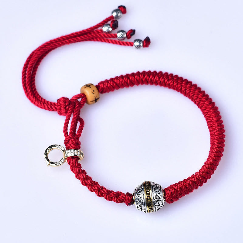 BWOOOH Tibetan Red Rope Diamond Knot Luck Braided Bracelet