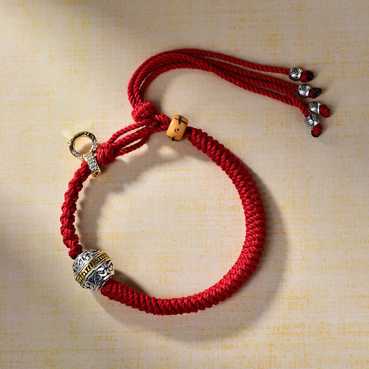 BWOOOH Tibetan Red Rope Diamond Knot Luck Braided Bracelet