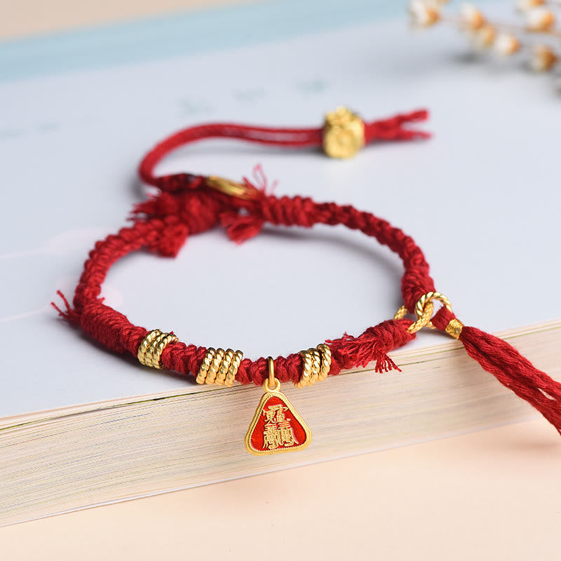 BWOOOH Tibetan String Zakiram Goddess Of Wealth Flower Tassel Protection Bracelet — String Tibetan bracelet for spiritual ...