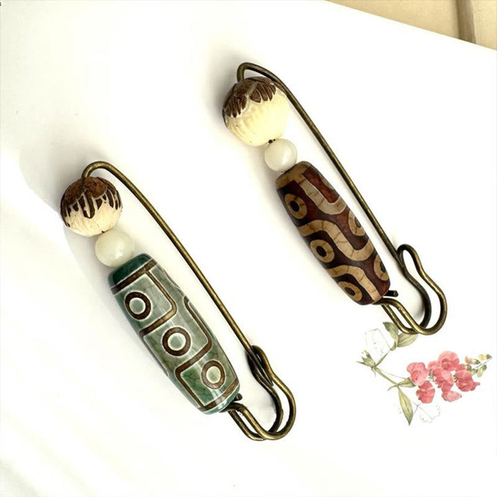 BWOOOH Nine-Eye Dzi Bead Bodhi Seed Lotus Protection Broo