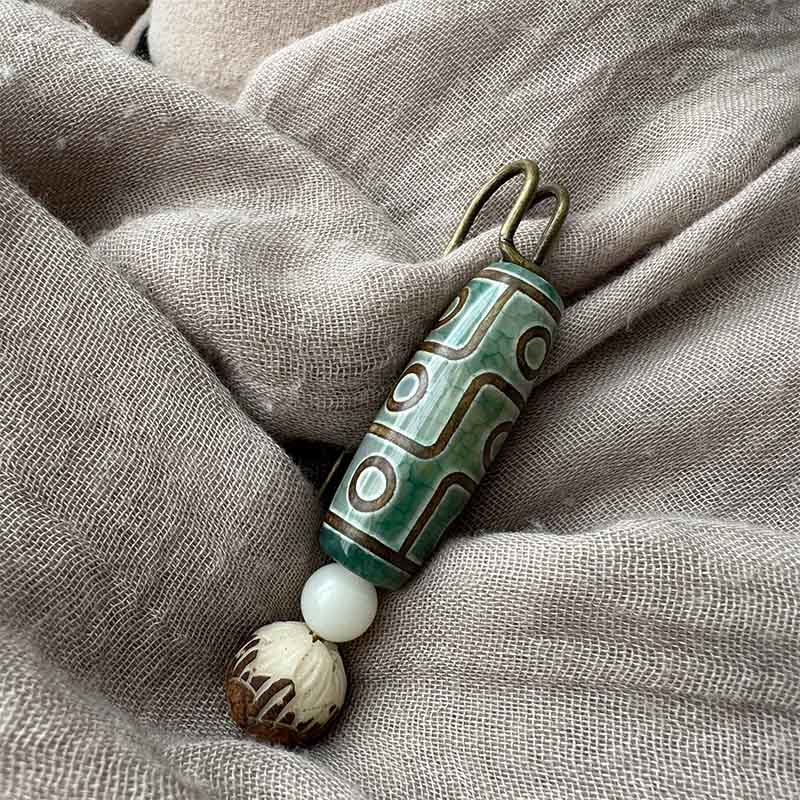 BWOOOH Nine-Eye Dzi Bead Bodhi Seed Lotus Protection Broo