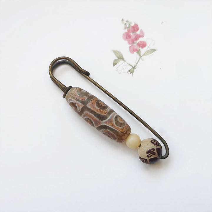 BWOOOH Nine-Eye Dzi Bead Bodhi Seed Lotus Protection Broo