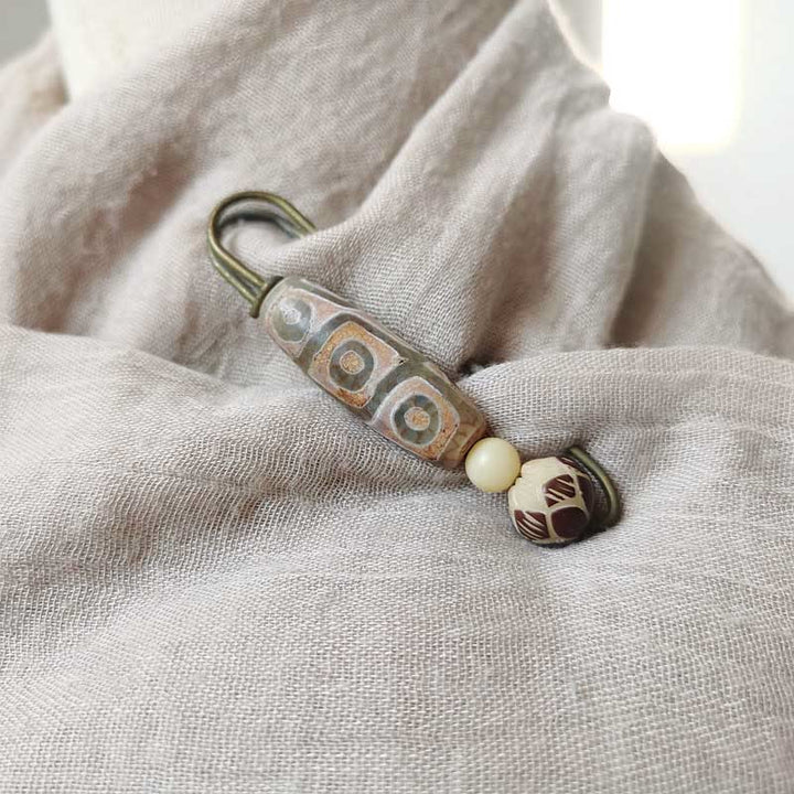BWOOOH Nine-Eye Dzi Bead Bodhi Seed Lotus Protection Broo