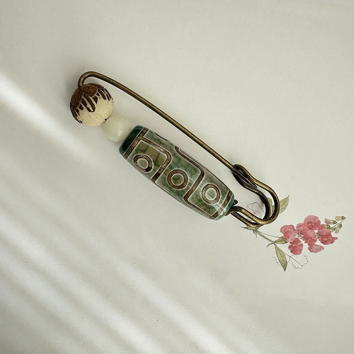 BWOOOH Nine-Eye Dzi Bead Bodhi Seed Lotus Protection Broo