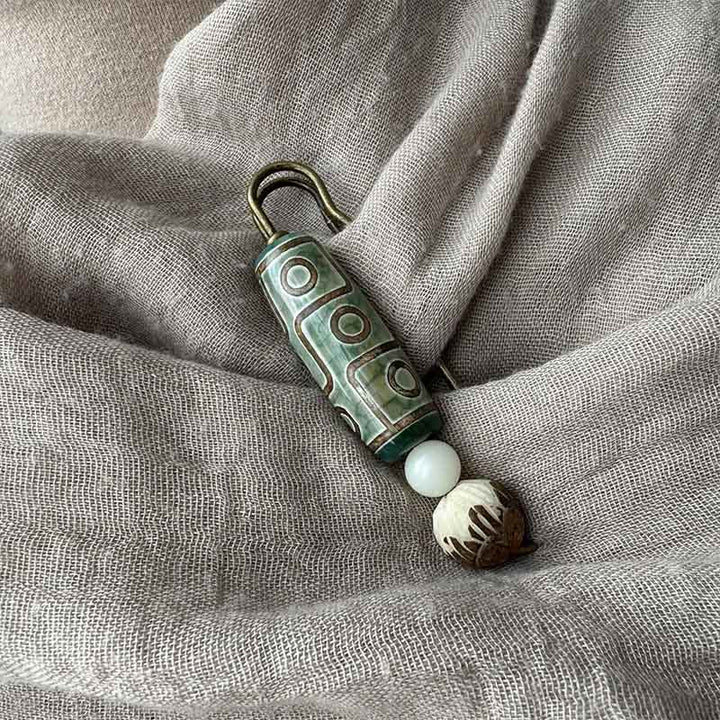 BWOOOH Nine-Eye Dzi Bead Bodhi Seed Lotus Protection Broo