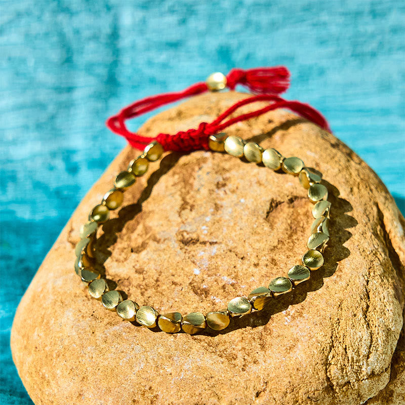 BWOOOH Tibetan Copper Beads Healing Luck Bracelet — Copper Tibetan bracelet for spiritual healing and mindful living