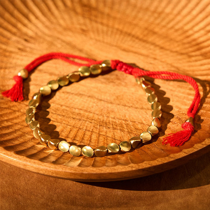BWOOOH Tibetan Copper Beads Healing Luck Bracelet