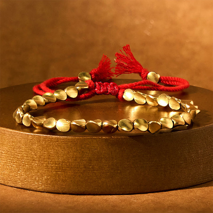 BWOOOH Tibetan Copper Beads Healing Luck Bracelet