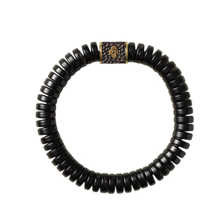 BWOOOH Tibetan Coconut Shell Auspicious Clouds Positive Bracelet