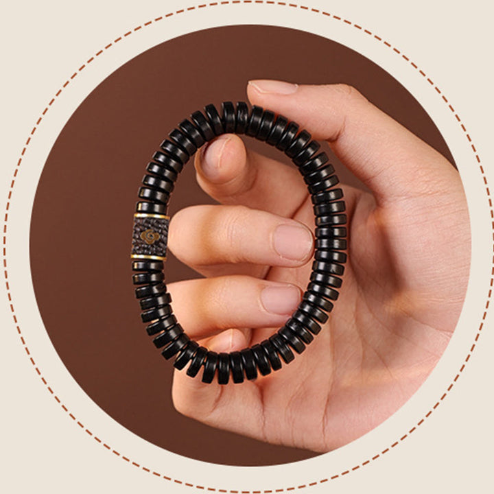 BWOOOH Tibetan Coconut Shell Auspicious Clouds Positive Bracelet