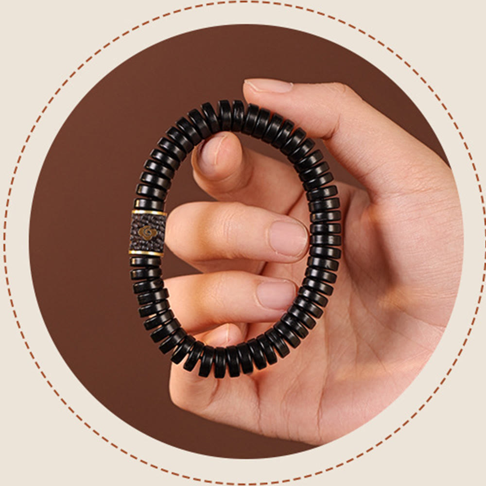 BWOOOH Tibetan Coconut Shell Auspicious Clouds Positive Bracelet