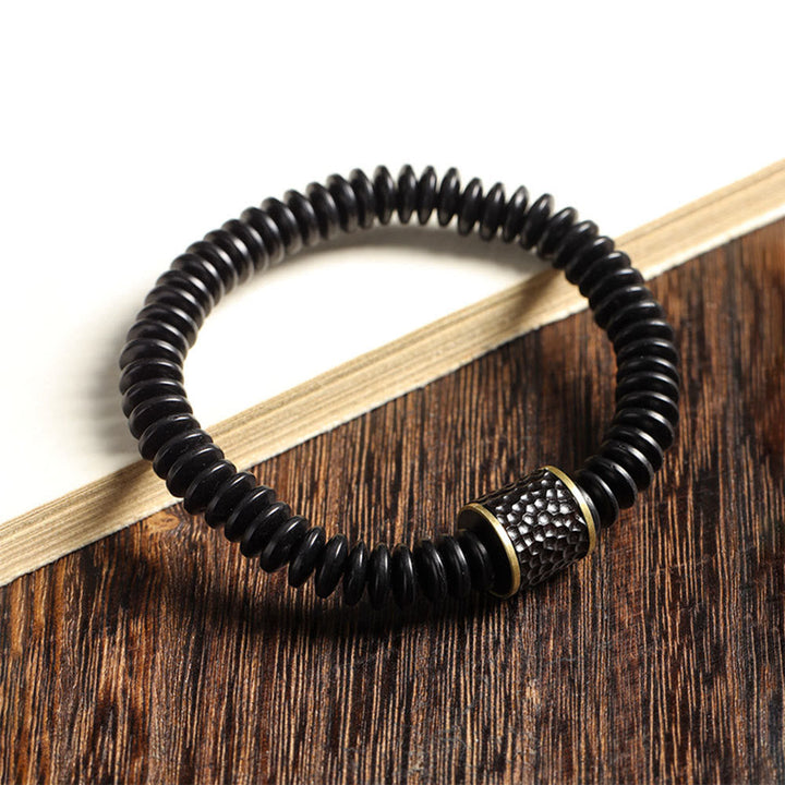 BWOOOH Tibetan Coconut Shell Auspicious Clouds Positive Bracelet