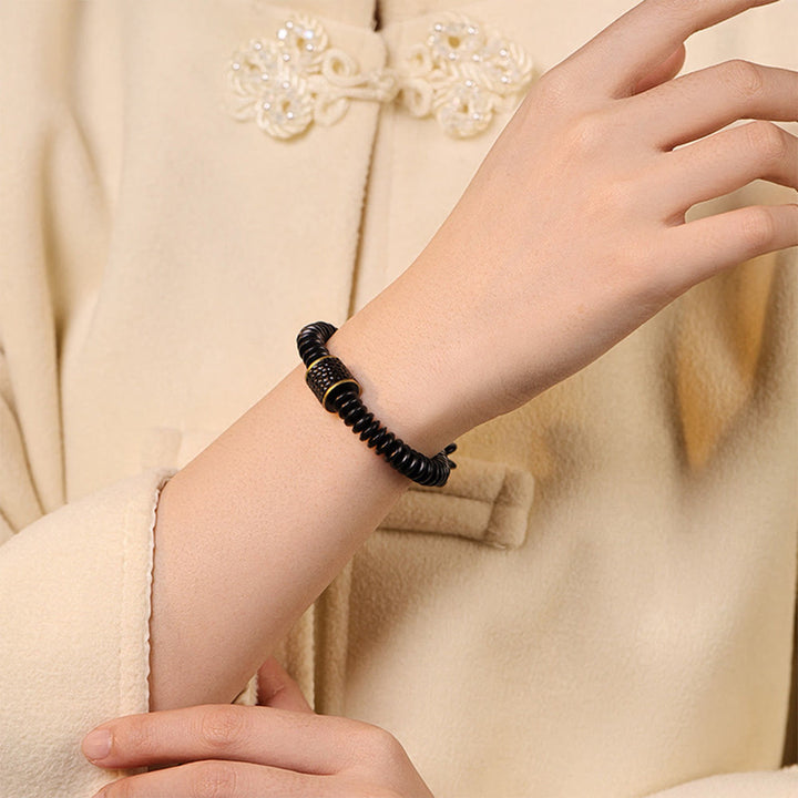 BWOOOH Tibetan Coconut Shell Auspicious Clouds Positive Bracelet