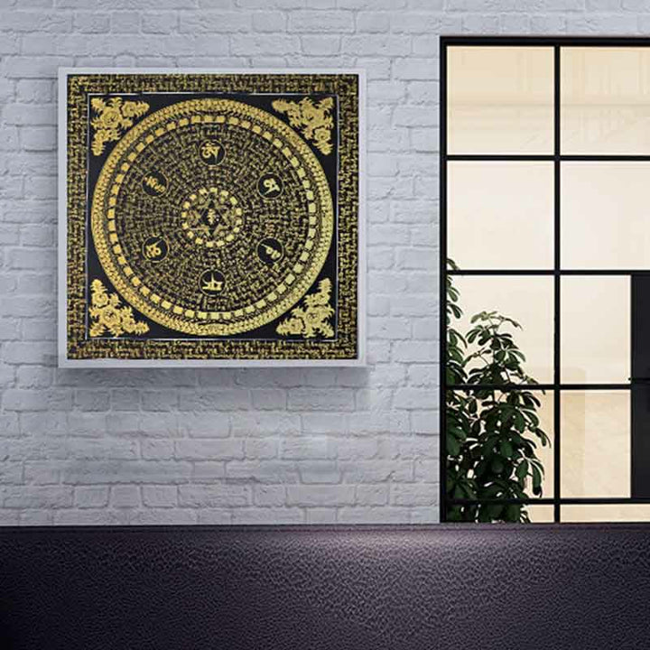 BWOOOH Tibetan thangka Buddhist painting - Tibetan Thangka Painting Om Mani Pa