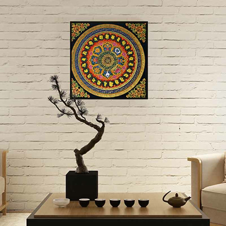 BWOOOH Tibetan thangka Buddhist painting - Tibetan Thangka Painting Om Mani Pa