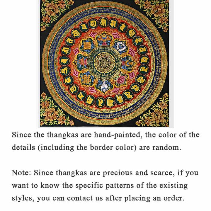 BWOOOH Tibetan thangka Buddhist painting - Tibetan Thangka Painting Om Mani Pa