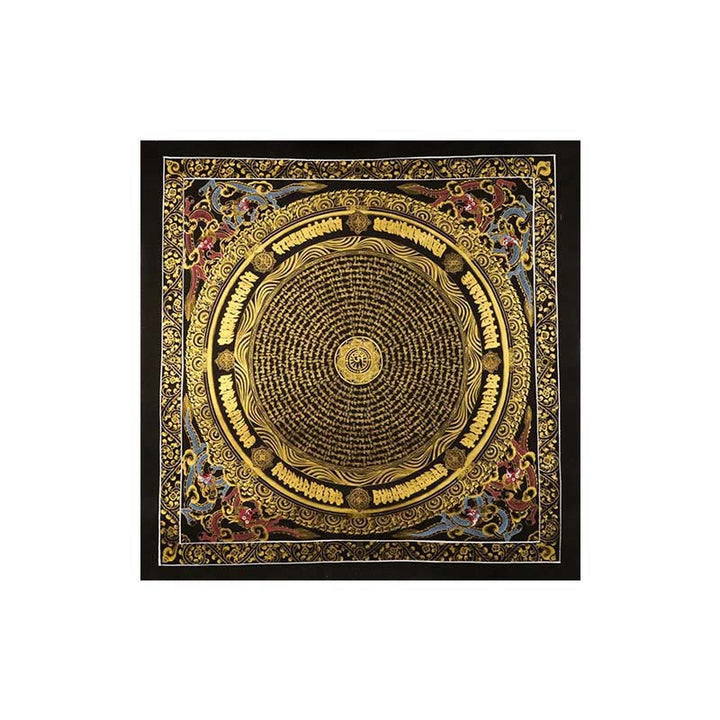 BWOOOH Tibetan thangka Buddhist painting - Tibetan Thangka Painting Om Mani Pa