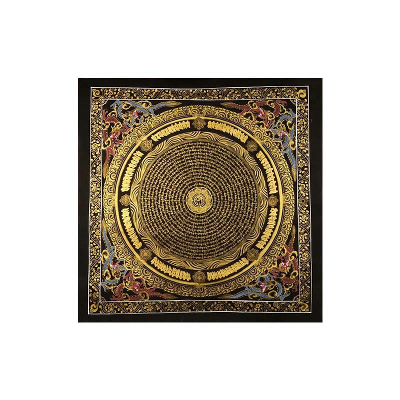 BWOOOH Tibetan thangka Buddhist painting - Tibetan Thangka Painting Om Mani Pa
