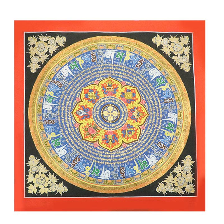 BWOOOH Tibetan thangka Buddhist painting - Tibetan Thangka Painting Om Mani Pa