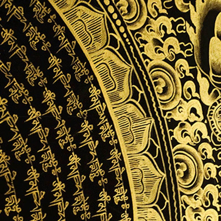 BWOOOH Tibetan thangka Buddhist painting - Tibetan Thangka Painting Om Mani Pa