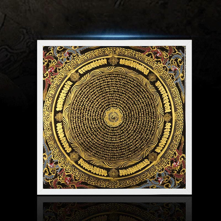 BWOOOH Tibetan thangka Buddhist painting - Tibetan Thangka Painting Om Mani Pa
