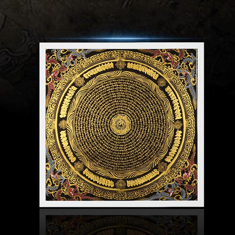 BWOOOH Tibetan thangka Buddhist painting - Tibetan Thangka Painting Om Mani Pa