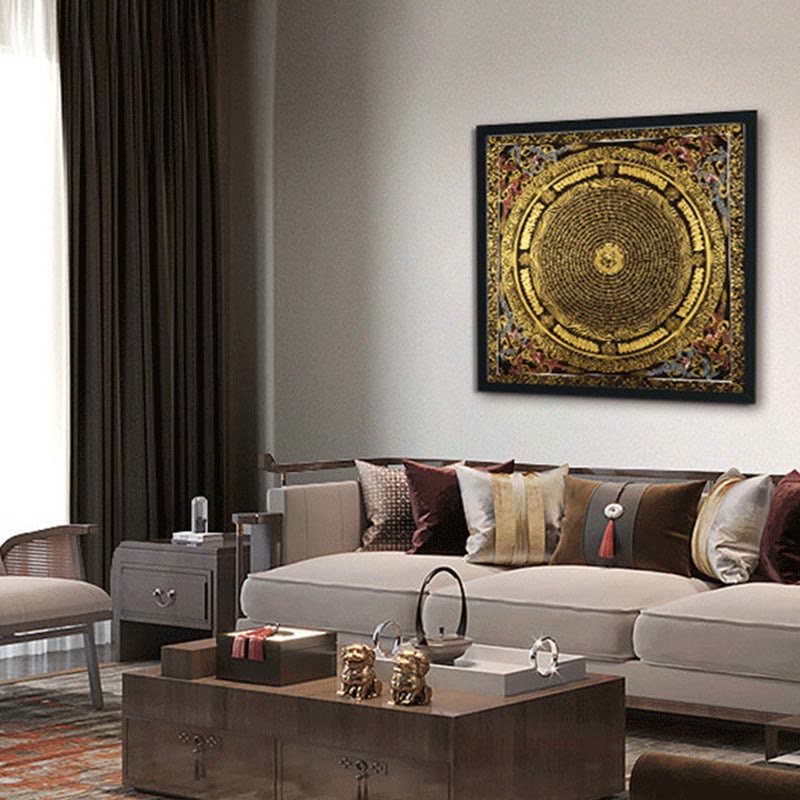 BWOOOH Tibetan thangka Buddhist painting - Tibetan Thangka Painting Om Mani Pa
