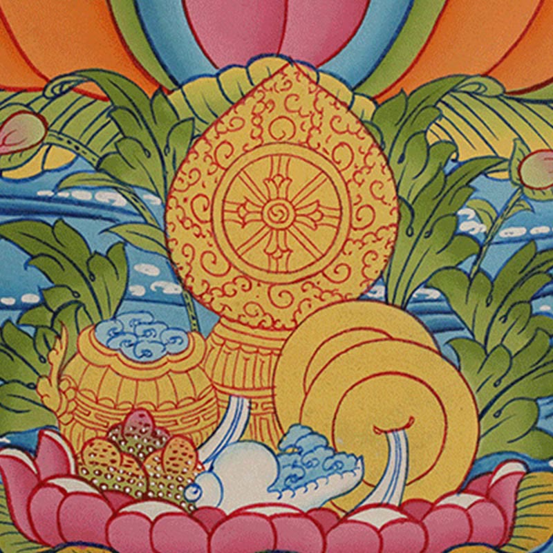 BWOOOH Tibetan thangka Buddhist painting - Tibetan Thangka Painting Yellow God