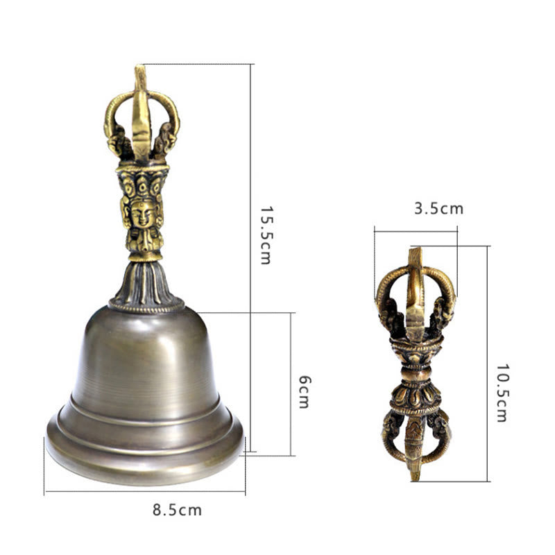 BWOOOH 2Pcs Handmade Tibetan Meditation Bell and Vajra Do