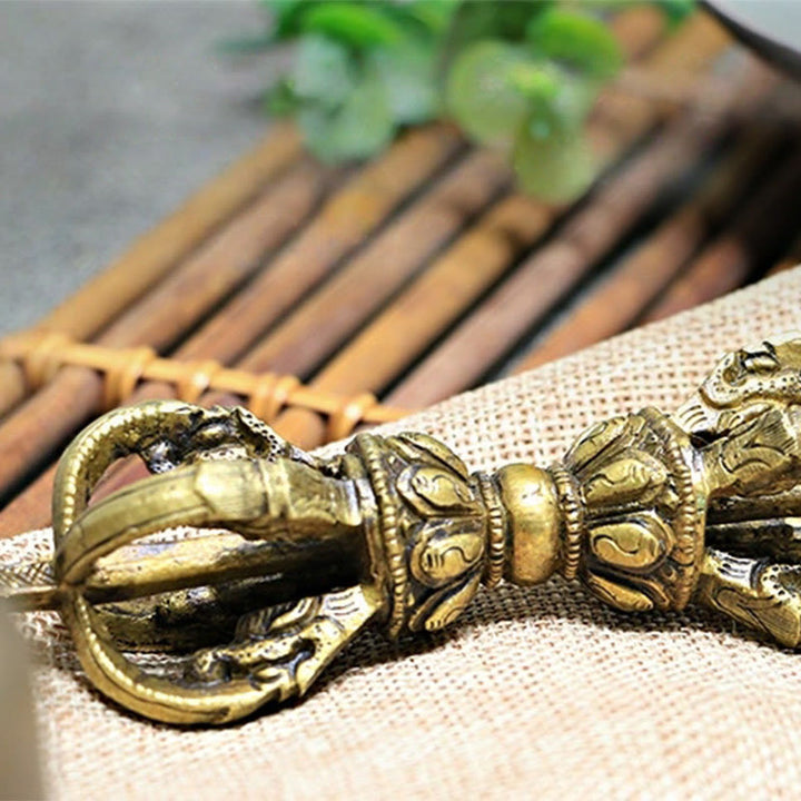 BWOOOH 2Pcs Handmade Tibetan Meditation Bell and Vajra Do
