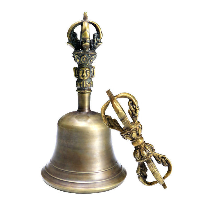 BWOOOH 2Pcs Handmade Tibetan Meditation Bell and Vajra Do