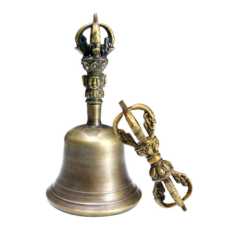 BWOOOH 2Pcs Handmade Tibetan Meditation Bell and Vajra Do