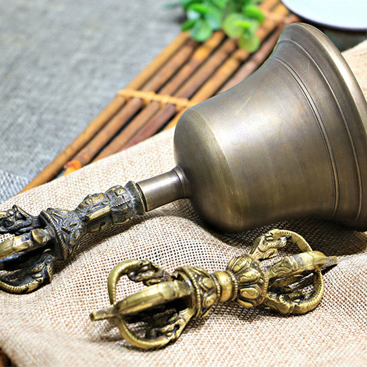 BWOOOH 2Pcs Handmade Tibetan Meditation Bell and Vajra Do