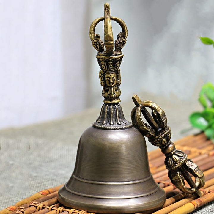BWOOOH 2Pcs Handmade Tibetan Meditation Bell and Vajra Do