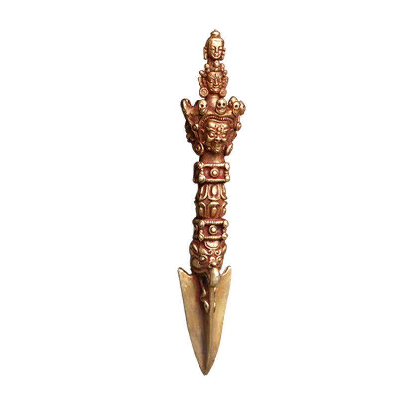 Buddha Stones Handmade Small Nepal Vajra Dorje Strength Copper Metal Decoration
