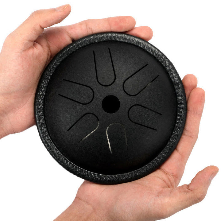 Buddha Stones Steel Tongue Drum Sound Healing Meditation Yoga Drum Kit 6 Note 5.5 Inch