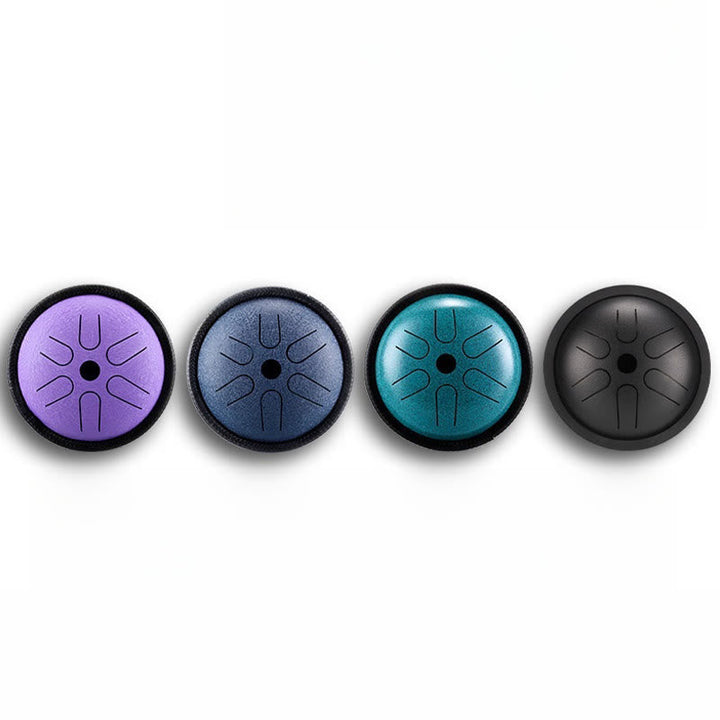 Buddha Stones Steel Tongue Drum Sound Healing Meditation Yoga Drum Kit 6 Note 5.5 Inch