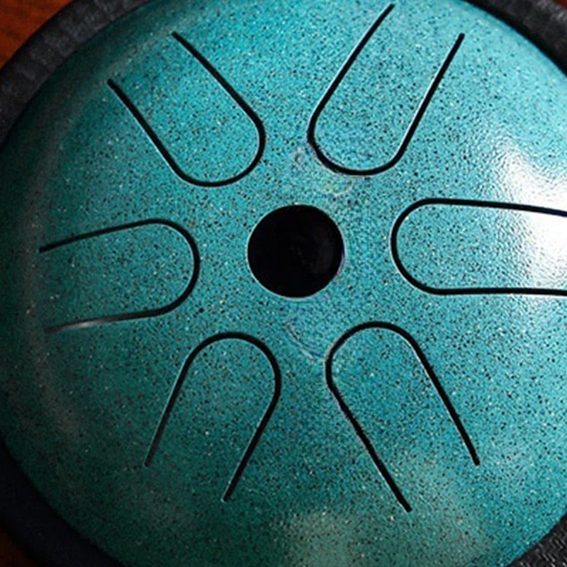 Buddha Stones Steel Tongue Drum Sound Healing Meditation Yoga Drum Kit 6 Note 5.5 Inch