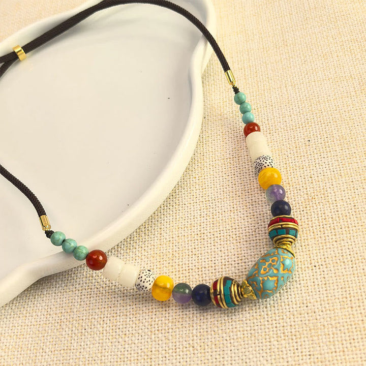 BWOOOH Tibetan Handmade Turquoise Beads Balance Necklace Pendant