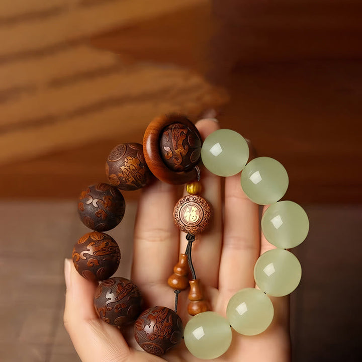 BWOOOH "Wishing You Wealth and Protection" Sappan Wood Br