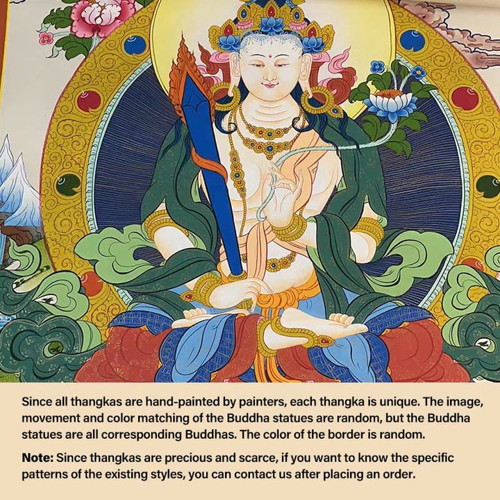 BWOOOH Tibetan thangka Buddhist painting - Tibetan Thangka Painting Yellow God