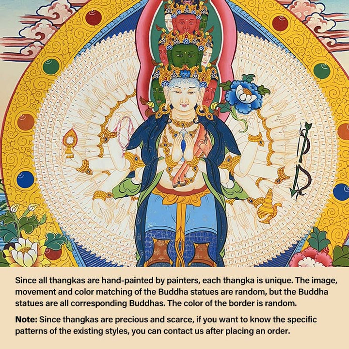 BWOOOH Tibetan thangka Buddhist painting - Tibetan Thangka Painting Yellow God