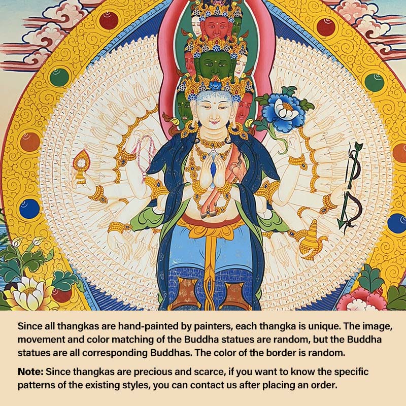 BWOOOH Tibetan thangka Buddhist painting - Tibetan Thangka Painting Yellow God