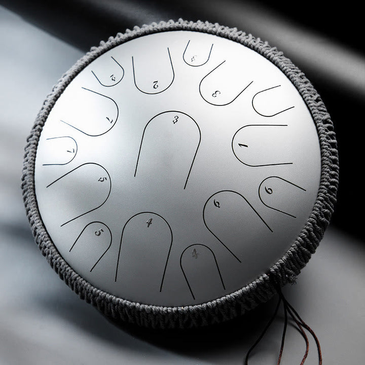 Buddha Stones Steel Tongue Drum Sound Healing Mindfulness Meditation Drum Kit 15 Note 14 Inch Percussion Instrument